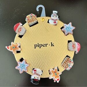 Piper K Christmas Hair Clips Set - 5 Pairs